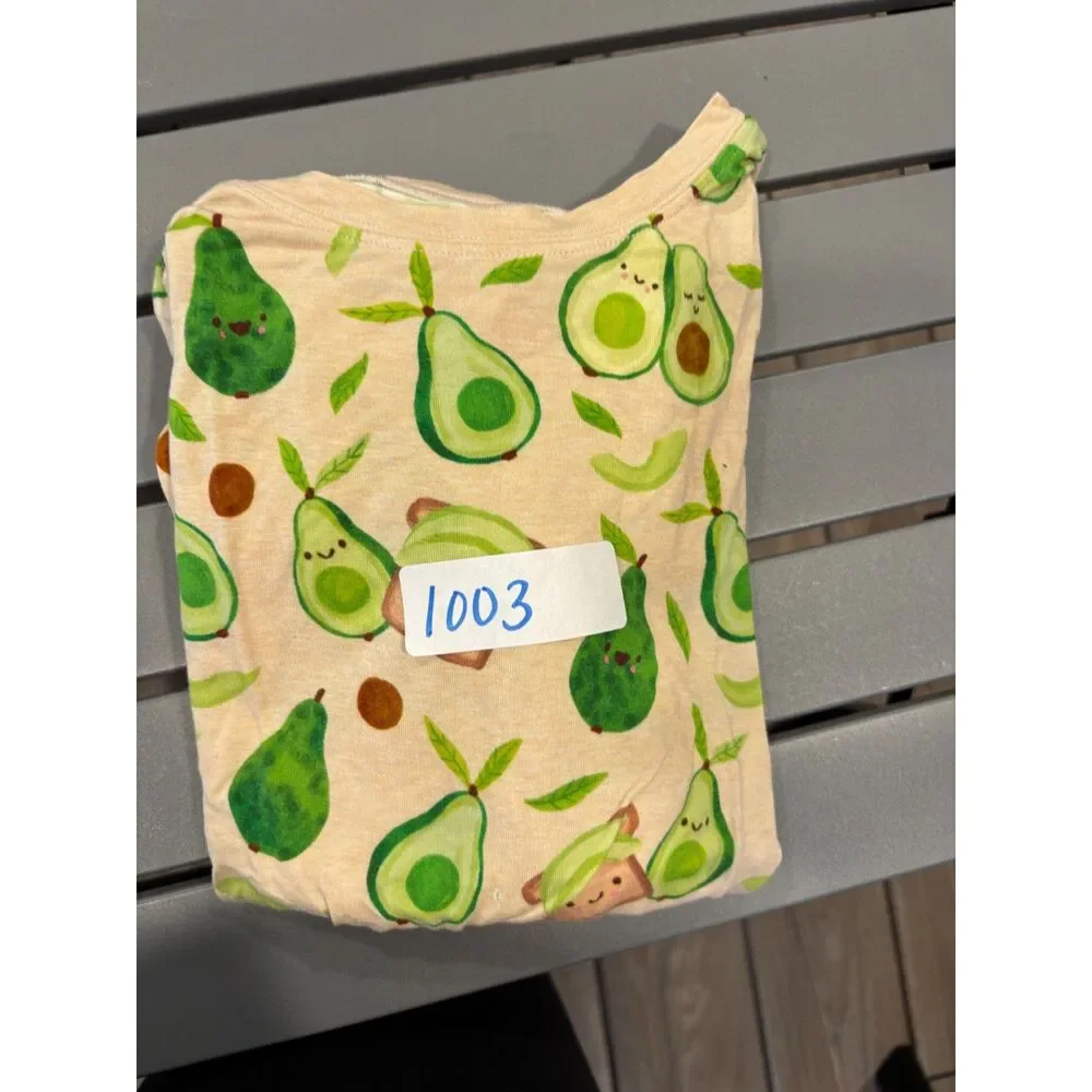 Little Sleepies Pajama Set 2 Piece Size 7/8 Avocados Unisex
